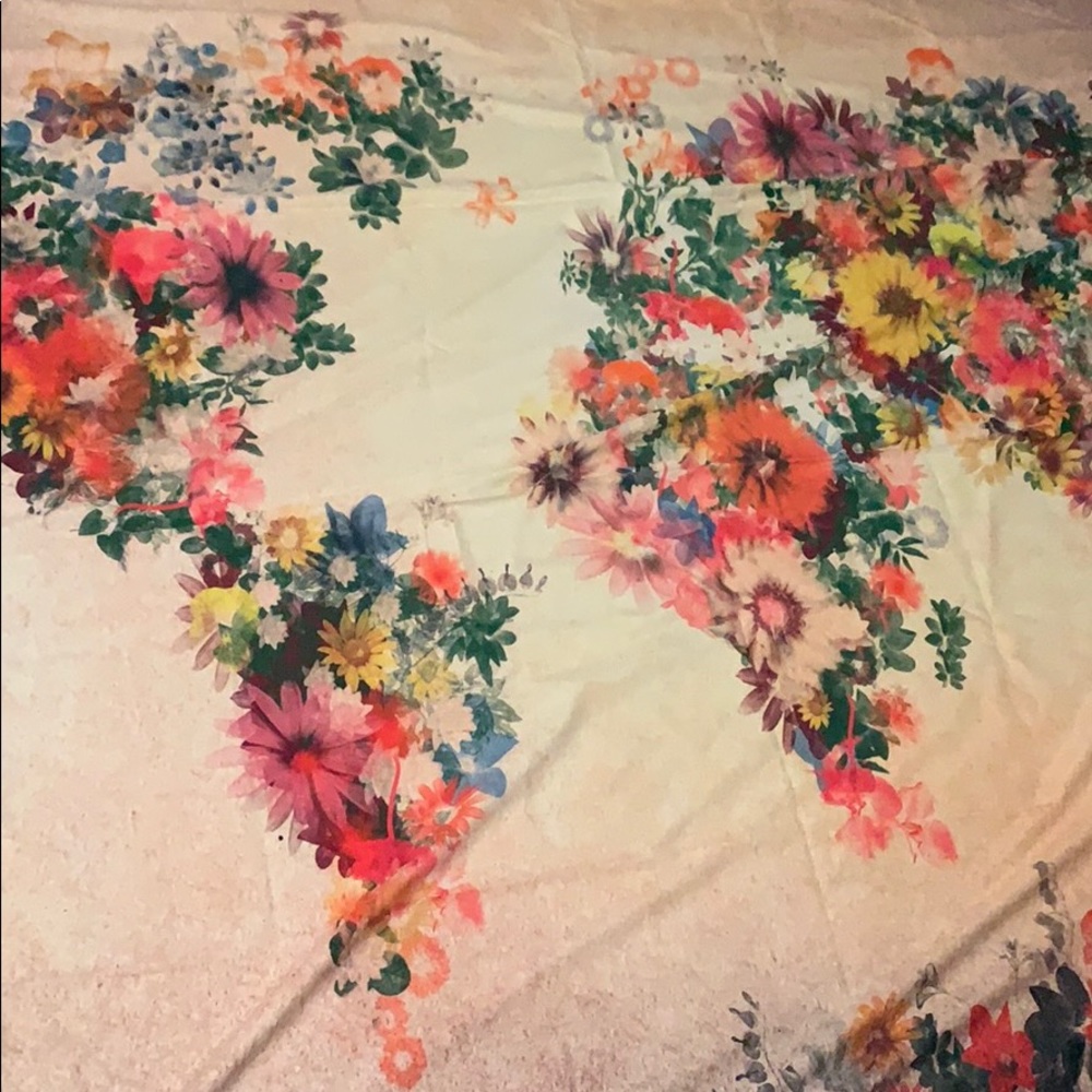Society6 floral map wall tapestry